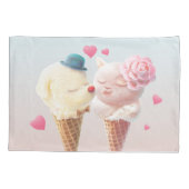 Ice Cream Couple - Liefde bij de eerste klik Kussensloop (Achterkant)