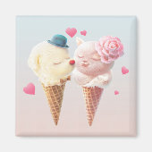 Ice Cream Couple - Liefde bij de eerste klik Magneet (Voorkant)