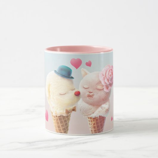 Ice Cream Couple - Liefde bij de eerste klik Mok (Midden)
