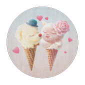 Ice Cream Couple - Liefde bij de eerste klik Snijplank (Voorkant)