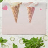 Ice Cream Couple - Liefde bij de eerste klik Theedoek (Gevouwen)