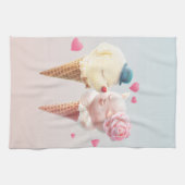 Ice Cream Couple - Liefde bij de eerste klik Theedoek (Horizontaal)
