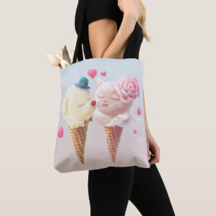 Ice Cream Couple - Liefde bij de eerste klik Tote Bag