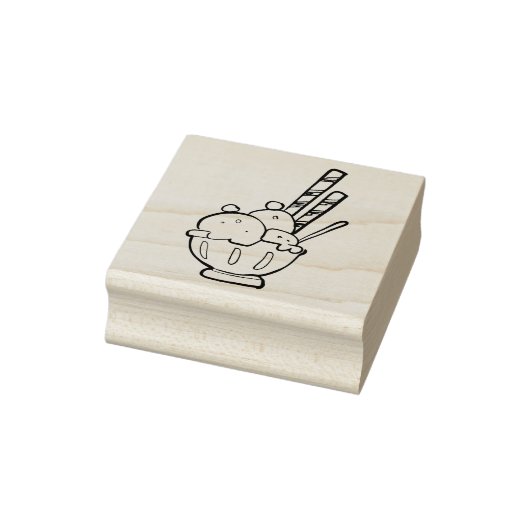 Ice Cream Cup Art Stamp Rubber Rubberstempel (Stempel)
