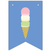 Ice Cream Cute Happy Birthday Bunting Banner (Eerste vlag)