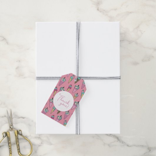 Ice Cream Dank u Cadeaulabel (Met Touw)