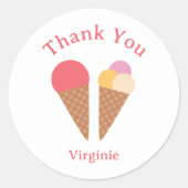 Ice Cream Dank u Sticker (Voorkant)