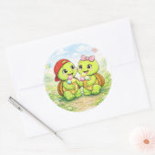 Ice Cream Date Ronde Sticker (Envelop)