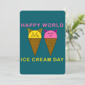 Ice Cream Day Cats Kaart (Staand voorkant)