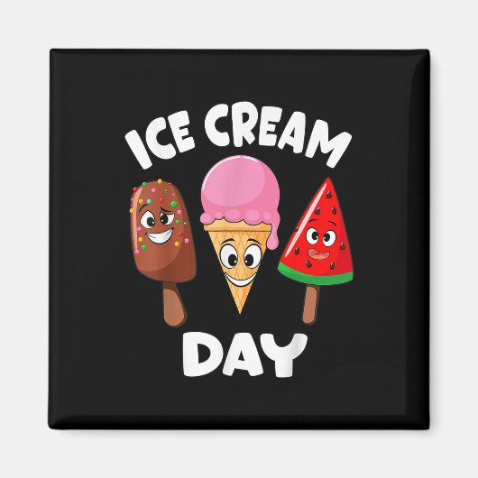 Ice Cream Day Summer Party Ice Cream Maker Kinder Magneet (Voorkant)