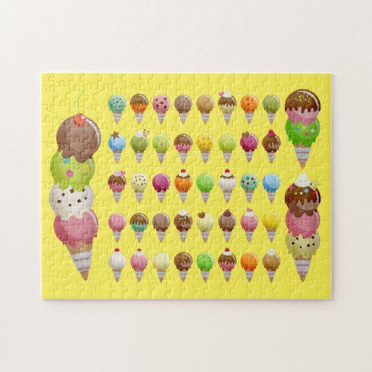 Ice Cream Delight Yummy Sweets Legpuzzel (Horizontaal)