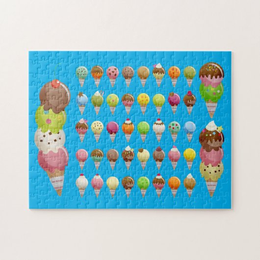 Ice Cream Delight Yummy Sweets Legpuzzel (Horizontaal)