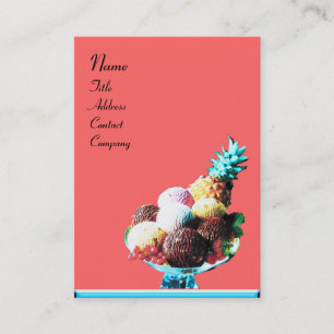ICE CREAM - DESERT SHOP, blauw roze zwart Visitekaartje