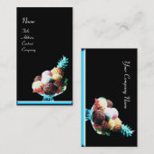 ICE CREAM - DESERT SHOP, blauw zwart Visitekaartje (Voorkant / Achterkant)
