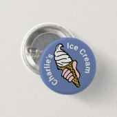Ice Cream Design for Ice Cream Seller Ronde Button 3,2 Cm (Voorkant /achterkant)