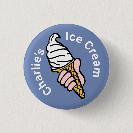 Ice Cream Design for Ice Cream Seller Ronde Button 3,2 Cm (Voorkant)
