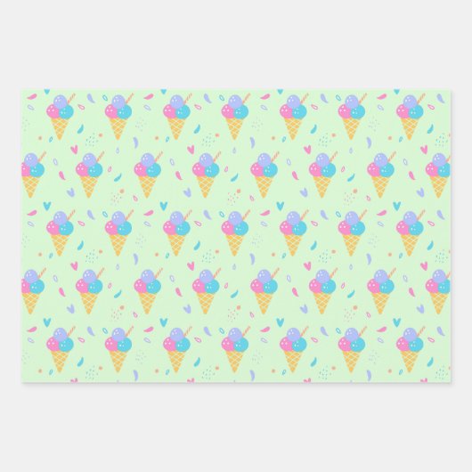 Ice Cream Design Inpakpapier Vel (Voorkant 3)