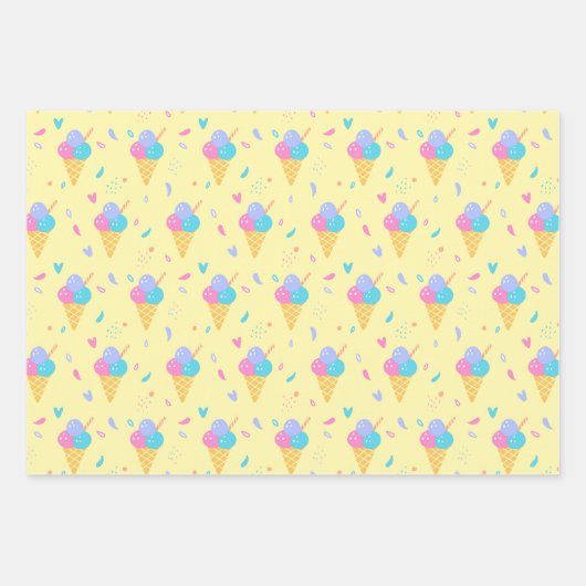 Ice Cream Design Inpakpapier Vel (Voorkant)