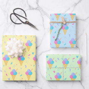 Ice Cream Design Inpakpapier Vel