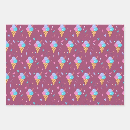 Ice Cream Design Inpakpapier Vel (Voorkant 3)
