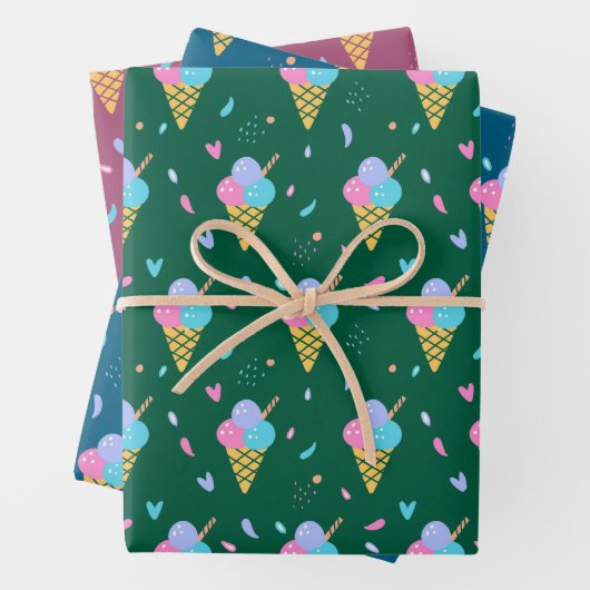 Ice Cream Design Inpakpapier Vel (In situ)