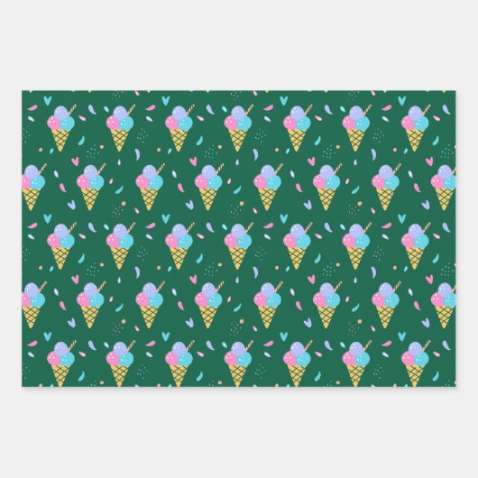 Ice Cream Design Inpakpapier Vel (Voorkant)