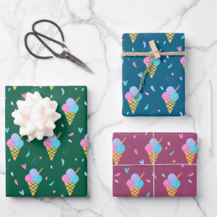 Ice Cream Design Inpakpapier Vel