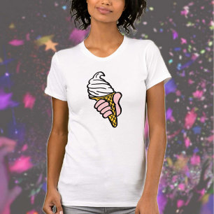 Ice Cream Design met Ice Cream Cone of Cornet T-shirt