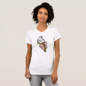 Ice Cream Design met Ice Cream Cone of Cornet T-shirt (Voorkant volledig)