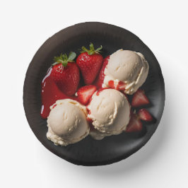 Ice Cream Dessert Paper Bowls Papieren Kommen