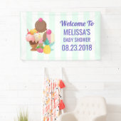 Ice Cream Desserts Baby shower Welkom Spandoek (Insitu)