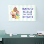 Ice Cream Desserts Baby shower Welkom Spandoek (Beurs)