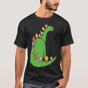 Ice Cream Dinosaur Brontosaurus Delicious Snack Pr T-shirt