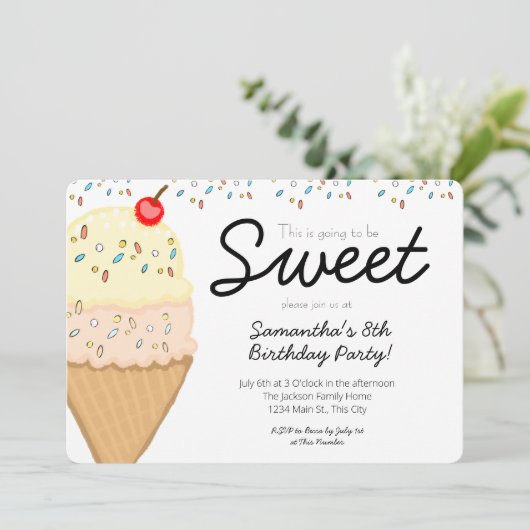 Ice Cream Dit wordt een mooie feestdag Kaart (Staand voorkant)