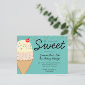 Ice Cream Dit wordt een mooie feestdag Uitnodiging Briefkaart (Staand voorkant)