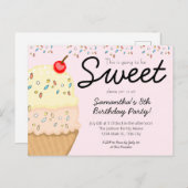 Ice Cream Dit wordt een mooie feestdag Uitnodiging Briefkaart (Voorkant / Achterkant)