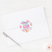 Ice Cream Donut Verjaardag Classic Ronde Sticker (Envelop)