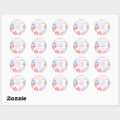Ice Cream Donut Verjaardag Classic Ronde Sticker (Vel)