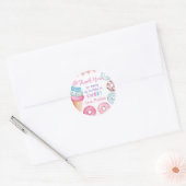 Ice Cream Donut Verjaardag Classic Ronde Sticker (Envelop)
