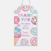 Ice Cream Donut Verjaardag Dank u Cadeau Labels Cadeaulabel (Achterkant)