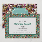 Ice Cream Doodle Afstuderen Invitation Kaart (Voorkant / Achterkant)