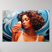 Ice Cream Dream airbrush art Poster (Voorkant)
