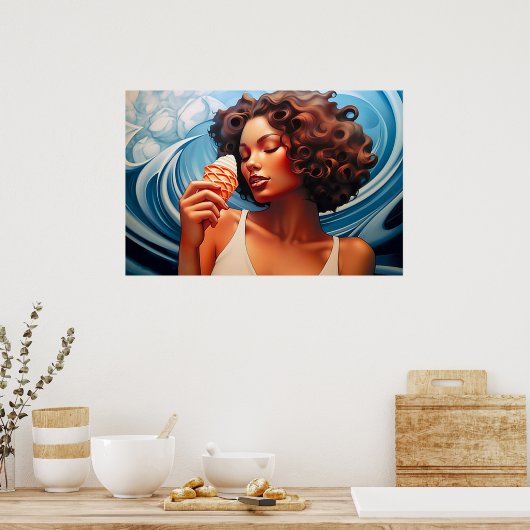 Ice Cream Dream airbrush art Poster (Keuken)