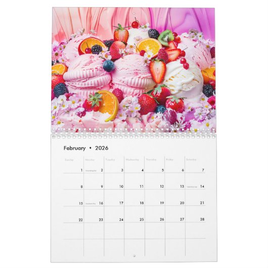 Ice Cream Dreams – 2026 Calendar Kalender (Feb 2026)