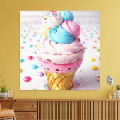 Ice Cream Drie Canvas Afdruk (Insitu (Woonkamer))