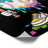 Ice Cream Drip Baseball Bruh Baseball Drip Boy You Poster (Hoek)