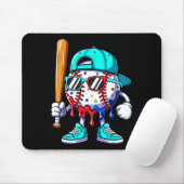 Ice Cream Drip Baseball Sts Baseball Lifestyle Boy Muismat (Met muis)