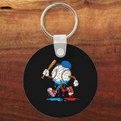 Ice Cream Drip Baseball Sts Baseball Lifestyle Boy Sleutelhanger (Voorkant)
