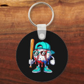 Ice Cream Drip Baseball Sts Baseball Lifestyle Boy Sleutelhanger (Voorkant)