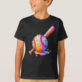 Ice Cream Drip Baseball Stuff Baseball Drip T-shirt